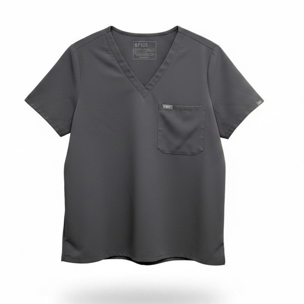 FIGS Catarina V-Neck Scrub Top Graphite Grey XL FW1000 Technical Collection